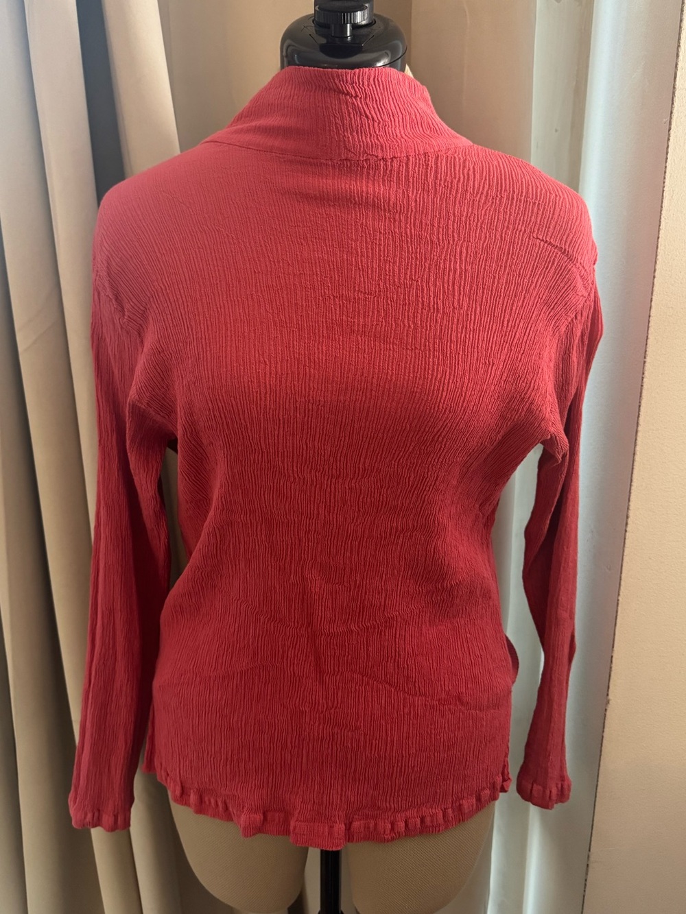 Issey Miyake HaaT Crinkled Long-Sleeve Top